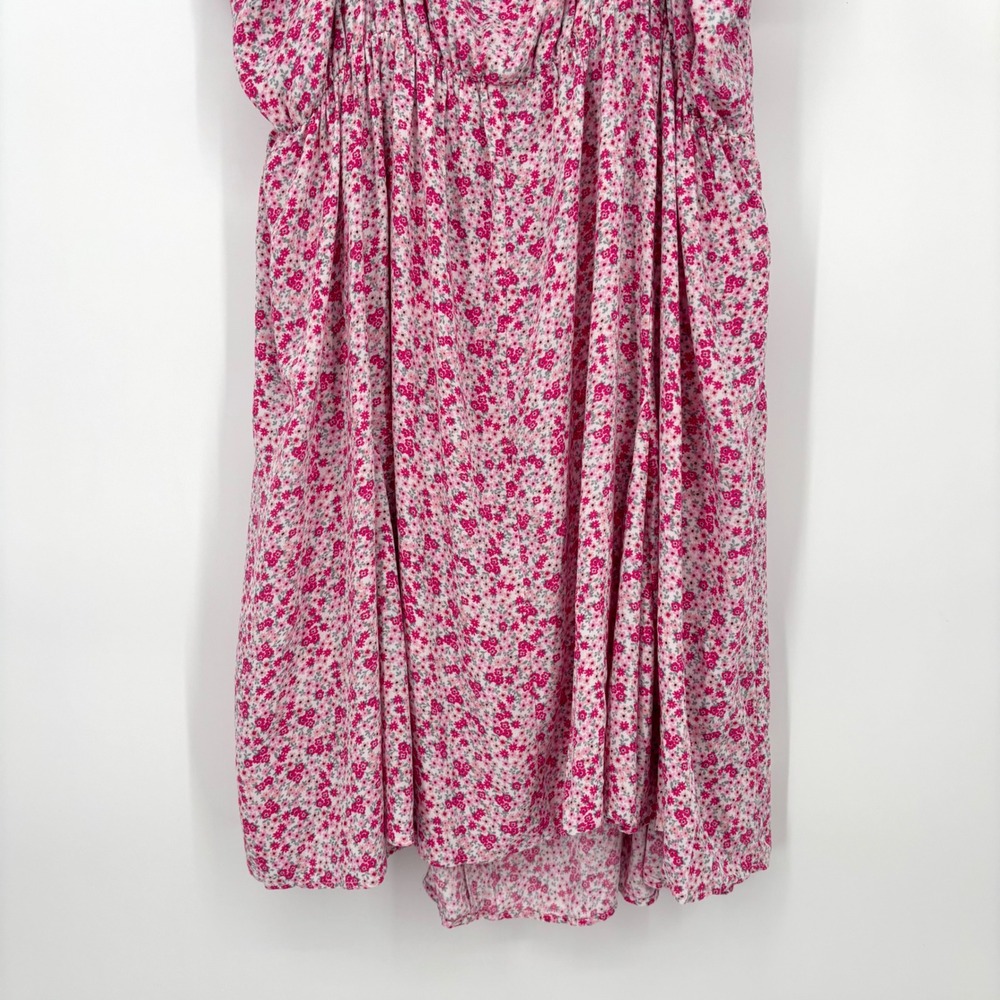 NWT City Chic Pink Foolish Ditsy Floral Ruffle Strap Tie Front Dress sz 24W - Picture 9 of 12